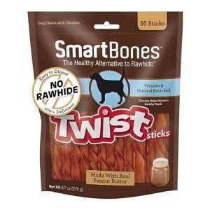 Peanut Butter SmartBones Twist Sticks for Dogs