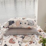 Cute Reversible Dog Duvet Cover Set for Kids