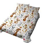 Cute Cartoon Dog Duvet Cover Set for Kids