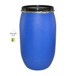 Blue 120 Litre Plastic Storage Barrel with Lid
