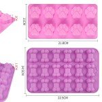 Dog Paw & Bone Silicone Molds Set, 10 & 18 Cavity