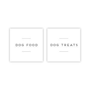 Dog Food & Treats Labels - Set of 2