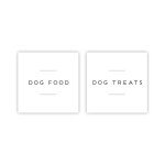 Dog Food & Treats Labels - Set of 2
