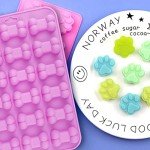Dog Paw & Bone Silicone Molds Set, 10 & 18 Cavity