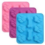 3-Piece Dog Paw & Bone Silicone Molds Set