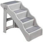 Amazon Basics Foldable Non-Slip Pet Steps - Grey