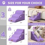 Zerbuger 4-Step Foam Pet Stairs for Dogs
