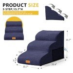 3-Step Foam Dog Stairs for Small Dogs