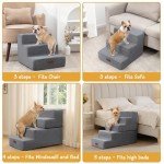3-Step Non-Slip Dog Stairs for Small Pets