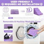 Zerbuger 4-Step Foam Pet Stairs for Dogs