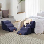 3-Step Foam Dog Stairs for Small Dogs