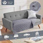 Reversible Waterproof Dog Sofa Cover - Pale Grey