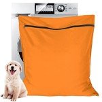 Aoliandatong Orange Pet Hair Laundry Bag