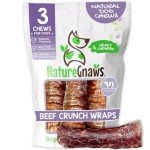 Nature Gnaws Beef Trachea Chews for Dogs - 3 Pack