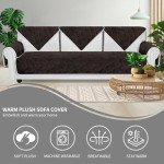 Non-Slip Velvet Sofa Cover for Dogs - Chocolate