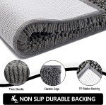 Soft Non-Slip Dog Door Mat - Grey 24"x36