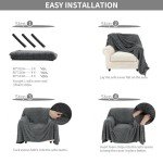 Funny Pet-Friendly Jacquard Armchair Cover - Dark Grey