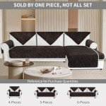 Non-Slip Velvet Sofa Cover for Dogs - Chocolate