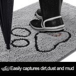 Soft Non-Slip Dog Door Mat - Grey 24"x36