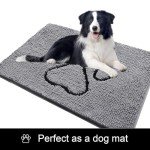 Soft Non-Slip Dog Door Mat - Grey 24"x36