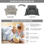 Funny Pet-Friendly Jacquard Armchair Cover - Dark Grey