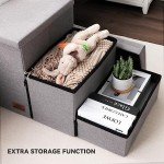 Zerbuger 3-Step Dog Stairs with Storage, Smoky Gray