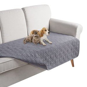 Reversible Waterproof Dog Sofa Cover - Pale Grey