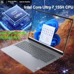 Lenovo ThinkBook 16 G7 16" FHD+ Business Laptop Computer, Intel 16-Core Ultra 7 155H (Beat i7-13705H), Arc Graphics, 64GB DDR5 RAM, 2TB PCIe SSD, WiFi 6E, Backlit Keyboard, Windows 11 Pro, AZ-XUT