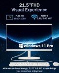 HP 2025 All-in-One Desktop Computer - Intel Celeron J4025 Processor • 21.5'' FHD Display • Free External CD/DVD Drive • Microsoft Office Lifetime • 32GB RAM • 1TB SSD • Wi-Fi 6 • Win 11 Pro • White