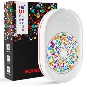 TECH8 USA Mouse Mover Device, Undetectable Mouse Jiggler for Laptops, PC, No Software, Random Movement, Patented, Designed, Engineered, Packaged in USA - 3D Hologram Glass