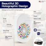 TECH8 USA Mouse Mover Device, Undetectable Mouse Jiggler for Laptops, PC, No Software, Random Movement, Patented, Designed, Engineered, Packaged in USA - 3D Hologram Glass