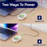 TECH8 USA Mouse Mover Device, Undetectable Mouse Jiggler for Laptops, PC, No Software, Random Movement, Patented, Designed, Engineered, Packaged in USA - 3D Hologram Glass