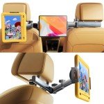 LISEN 3 in 1 for iPad Holder for Car Accessories for Women Interior Road Trip Essentials Camping Tablet Holder Backseat Car Organizer Car TV for Backseat Headrest iPad Car Mount Kids Fire Tablet