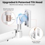 PUTORSEN Ultrawide Monitor Wall Mount - Heavy Duty Monitor Arm for Screen up to 57 inches and 44 lbs with Gas Spring, Full Motion Adjustable, Max VESA 200x200