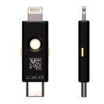 Yubico - YubiKey 5Ci - Two-Factor authentication Security Key for Android/PC/iPhone, Dual connectors for Lighting/USB-C - FIDO Certified