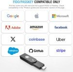 Thetis Pro-C FIDO2 Security Key Passkey Device with USB C & NFC, TOTP/HOTP Authenticator APP, FIDO 2.0 Two Factor Authentication 2FA MFA, Works with Windows/macOS/Linux/Gmail/Facebook/Dropbox/GitHub