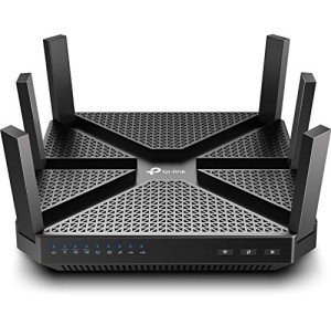 TP-Link AC4000 Smart WiFi Router - Tri Band Router , MU-MIMO, VPN Server, Antivirus/Parental Control, 1.8GHz CPU, Gigabit, Beamforming, Link Aggregation, Rangeboost, Works with Alexa(Archer A20),Black