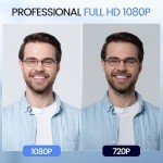 EMEET 1080P Webcam with Microphone, C960 Web Camera, 2 Mics, 90° FOV, USB Type-A & A-to-C Adapter, Plug&Play Computer Camera for Online Calling/Conferencing, Zoom/Teams/Facetime/YouTube, 2025 Version