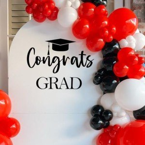Tintisfafa Graduation Decal Sign for Backdrop, Congrats Grad Sign Graduation Stickers 2025 Congratulations Grad Vinyl Sign for Backdrop Congrats Grad Decal 2025