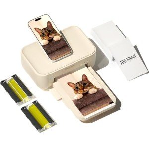 HPRT Photo Printer 4x6,+108 Sheets&2ribbon,Phone Instant Picture Printer for iPhone, Android, Portable Photo Printers for Home Use