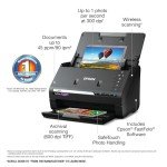 Epson FastFoto FF-680W Wireless High-Speed Photo and Document Scanning System, Black