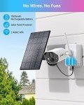 ZOSI C306 Pro 3MP 2K Wireless Solar Security Camera Outdoor - Battery/Solar Powered, Color Night Vision, PIR Motion Detection, 2-Way Audio, Spotlight Alarm, Cloud/SD Storage (No SD Card Included)
