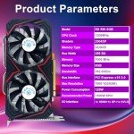 ZER-LON Radeon RX 590 8GB GME Graphics Card, 2304SP GDDR5 256 Bit PCIE 3.0X16 Computer Gaming Gpu, Dual Freeze Fans Video Card with HDMI/DP/DVI Ports Support 8K