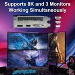 ZER-LON Radeon RX 590 8GB GME Graphics Card, 2304SP GDDR5 256 Bit PCIE 3.0X16 Computer Gaming Gpu, Dual Freeze Fans Video Card with HDMI/DP/DVI Ports Support 8K