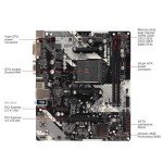 B450M-HDV R4.0 AMD B450 AM4 Socket Ryzen 2000 - 5000 Processors DDR4 3200 64GB HDMI DVI-D D-Sub Motherboard SATA 6Gb/s Micro ATX M.2