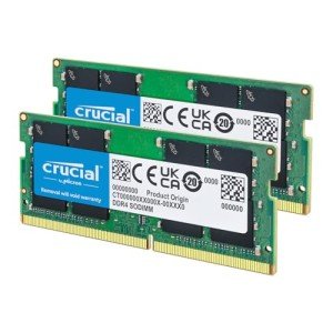 Crucial 32GB DDR4 RAM Kit (2x16GB), 3200MHz (PC4-25600) CL22 Laptop Memory, SODIMM 260-Pin, Downclockable to 2933/2666MHz, Compatible with 13th Gen Intel Core and AMD Ryzen 7000 - CT2K16G4SFRA32A