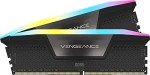 CORSAIR VENGEANCE RGB DDR5 RAM 32GB (2x16GB) 6400MHz CL36-48-48-104 1.35V Intel XMP Desktop Computer Memory - Black (CMH32GX5M2B6400C36)