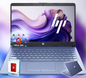HP 14 Ultrabook • Back to School Limited Edition with Microsoft 365 • Intel 4-Core CPU • 16GB RAM • 1600GB Storage (64GB OnBoard withHP 512GB P500 Portable SSD + 1TB OneDrive) • Royal Blue • Win 11