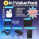 HP 14 Ultrabook Laptop Computer 2025 Premium Lifetime Office 2024, Copilot AI, 8-Core Intel Core i3, 32GB RAM, 1.5TB Storage (1TB SSD + 500GB Ext), Wi-Fi 6, Long Battery, Win 11 Pro, HubxcelAccessory