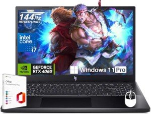 acer Nitro V 15 Gaming Laptop,15.6" FHD IPS 144 Hz, Intel 10-i7-13620H, Office Lifetime License, 64GB DDR5, 2TB SSD, GeForce RTX 4060, Wi-Fi 6, Backlit Keyboard, Win 11 Pro, w/Accessories